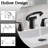 Solid Brass 8” Widespread Waterfall Bathroom Faucet, 3-Hole, Adjustable Spout, 2 Handles, Matte Black
