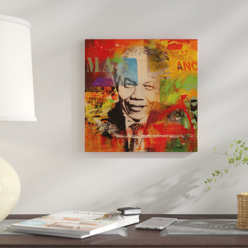 « mandela », impression sur toile, H 12 po x l 12 po x P 1,5 po, Pas de tapis, Toile tendue