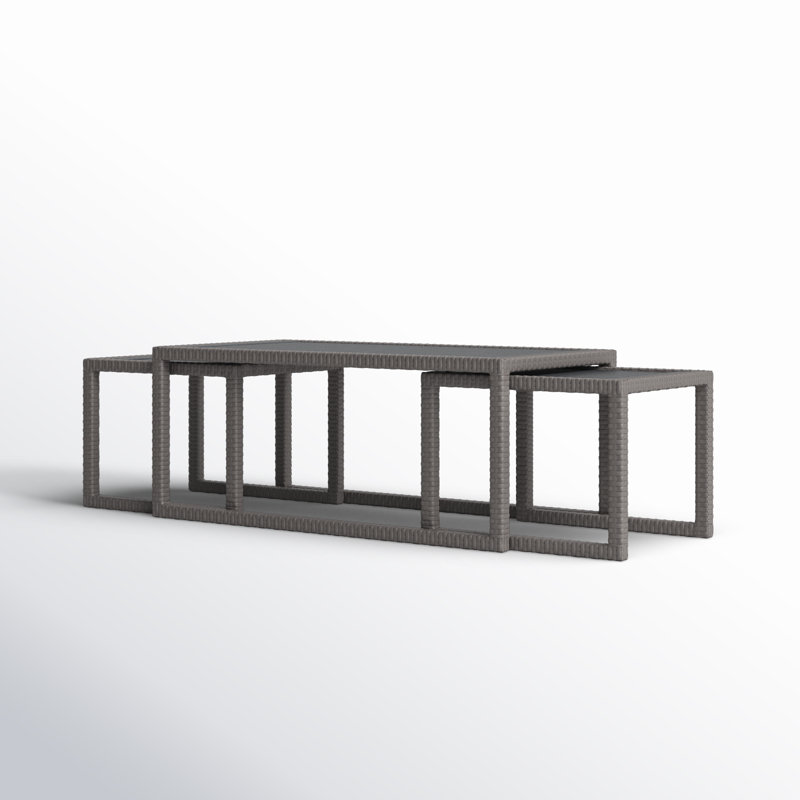 Monaco Set Of 3 Grey Nesting Tables