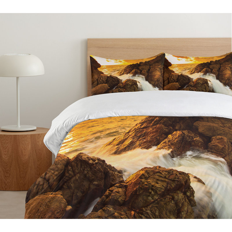 Coastal Polyester Duvet Cover, King Duvet Cover + 2 King Shams