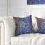 Bleu doré, aquarelle, art fractal - coussin abstrait imprimé-30615884-30615880
