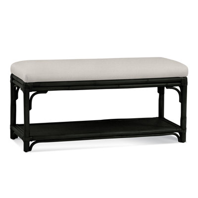Summer Retreat Wicker Shelf Storage Bench