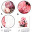 «Pink Zen Blossoms Spiritual Stones I» - art mural en métal fruits-839851091