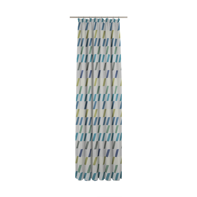 Lopez Room Darkening Single Panel, 225cm H x 132cm W, Blue, green and grey