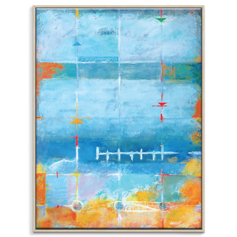 Alan Annells - Painting on Canvas, 51cm H x 41cm W x 4cm D, Timber