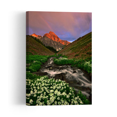 «Rainbow Over Dallas Peak», reproduction d'art contemporain de paysage mural contemporain