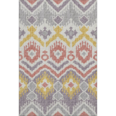 Premium Machine Washable Alliah AMF108 Purple Rug