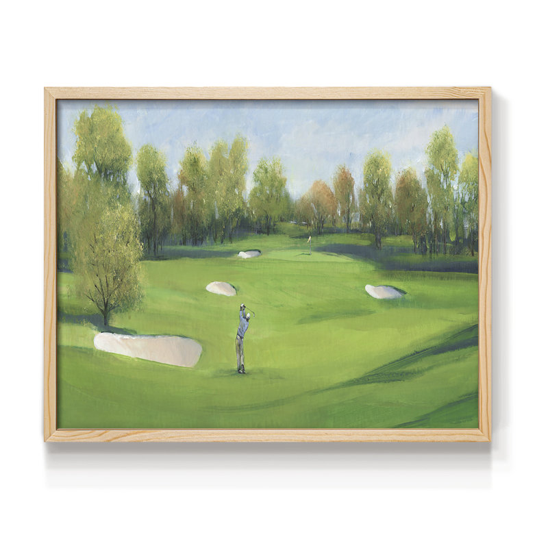Fairway Shot II - Reproduction encadrée - Restickable, H 8 po x l 10 po, Naturel