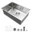 Évier de cuisine simple encastrable de 27 pouces, lavabo de ferme encastré en acier inoxydable avec accessoires, éviers de lave-vaisselle pour véhicules récréatifs, cuisine de préparation, salle de lavage, bar
