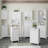 RiverRidge Somerset Tall Corner Bathroom Cabinet Storage Organizer with Doors and an Adjustable Shelf - White