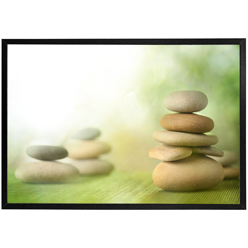 Wherry Rock Garden - Single Picture Frame Print, Black Framed, 76cm H x 114cm W x 4cm D