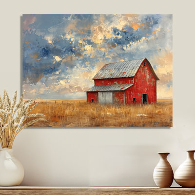 Vintage red Grey summer Barn breeze - Barn Wall Art
