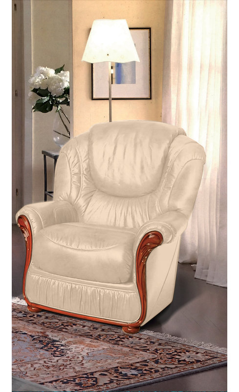 Kinzer Faux Leather Armchair, Toffee