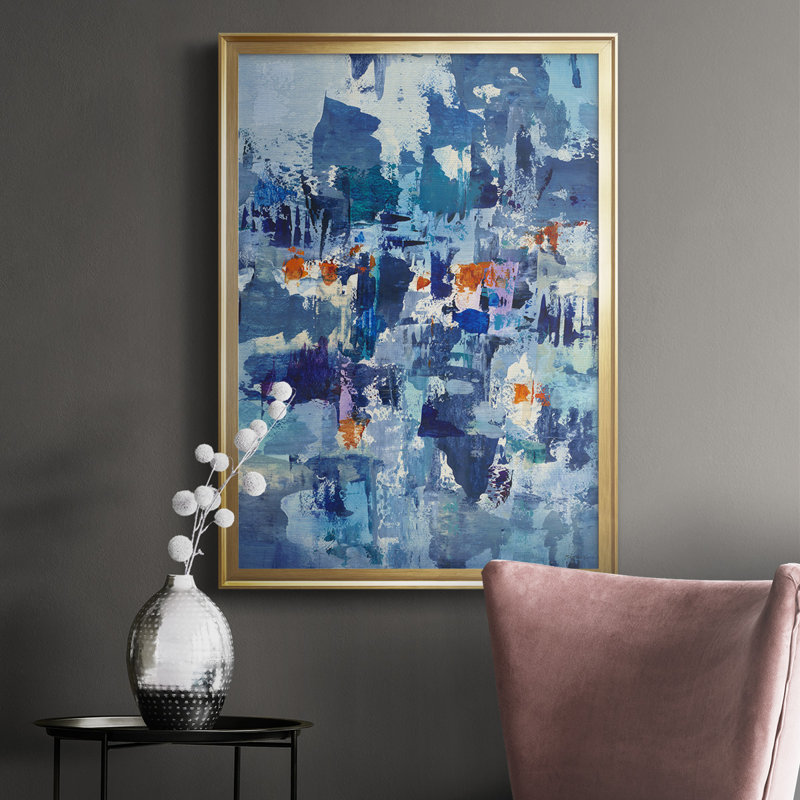 Reticent III, reproduction encadrée de qualité supérieure - prête à être accrochée, Or, H 42,5 po x l 30,5 po x P 1 po