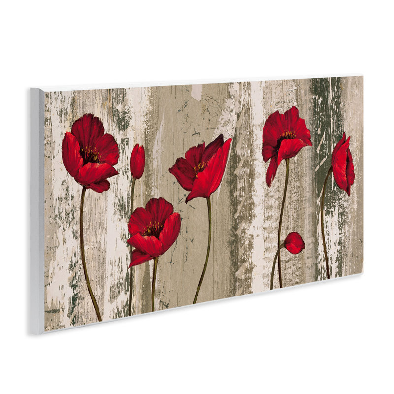 «Red Poppies Blooming», impression sur toile tendue