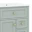 Meuble-lavabo 24 po avec lavabo en céramique, tiroirs, armoire de salle de bain avec tablette de porte et tiroir basculant-1224186064