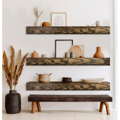 3 Piece Oak Floating Shelf