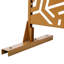 Paravent d'extérieur en métal 193 cm x 122 cm - Brun vieilli pour terrasse/patio