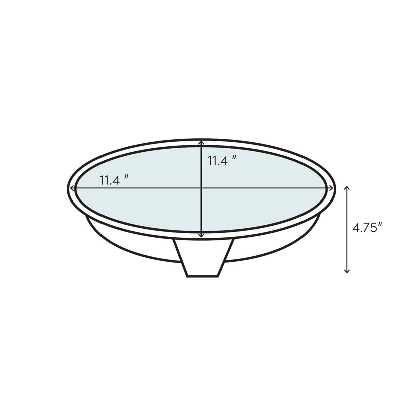 Lavabo de salle de bain circulaire encastré en métal Elkay Asana