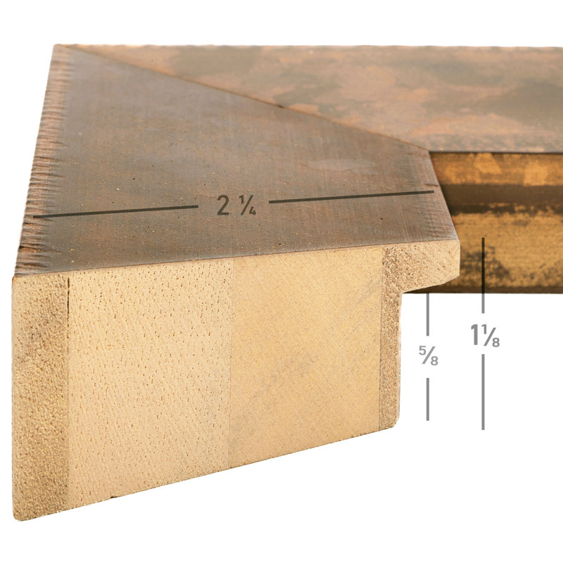 Cadre photo Brysonn, Cuivre / noir, 16 po x 24 po emmêlé à 12 po x 18 po
