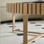 Modern Handcraft Drum Coffee Table with Sturdy Pedestal and Natural Ash Finish, Versatile for Any Room.