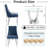 38.9" Round Glass Dining Table Set, with 4 Upholstered Chairs-1617396789-1617396790