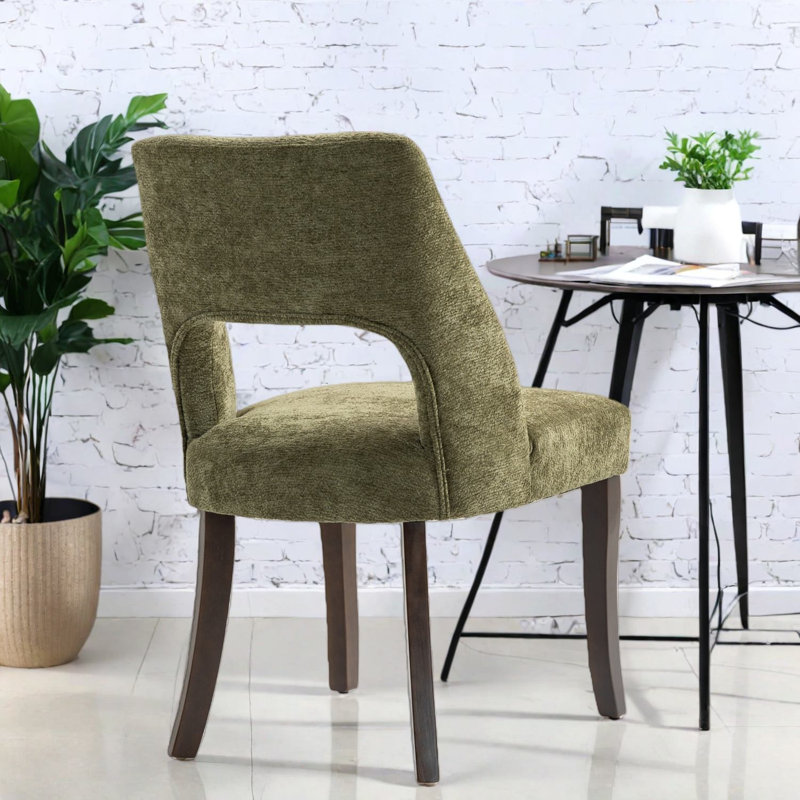 Chaises de salle à manger rembourrées Comfort, pieds en bois de chenille, petite cuisine moderne