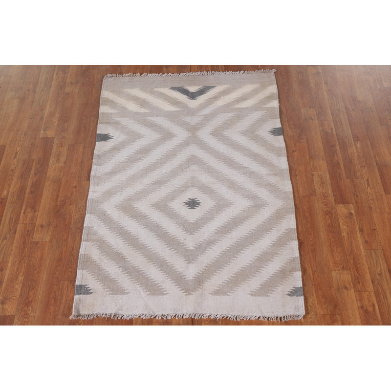 Tapis décoratif géométrique kilim oriental 3 x 5