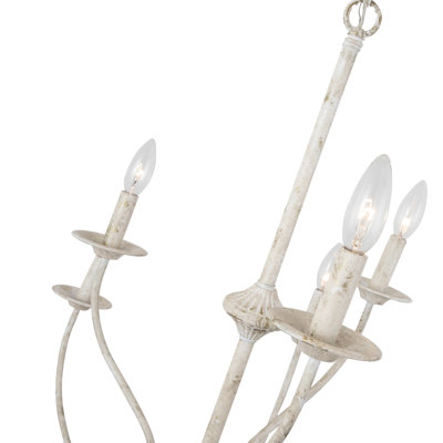 Maroneia 9-Light Dimmable Metal Two-Tier Candle Style Chandelier with Adjustable