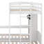 Lit superposé simple au-dessus de simple et simple avec bureau et tablettes de rangement, cadre de lit superposé triple en bois peu encombrant avec éclairage DEL-1524006607