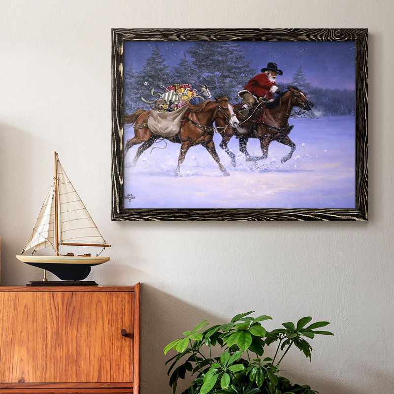 Ruée de Noël, Noir, H 22 po x l 32 po x P 1,5 po