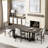 95.75 In. Brown Solid Wood Rectangle Dining Table