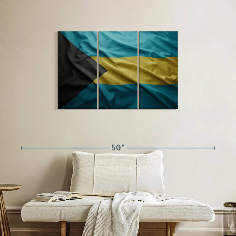 Borges Waving Bahamas Flag, 24" H x 38" W