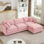 Canapé modulaire modulaire en chenille en L avec repose-pieds amovible