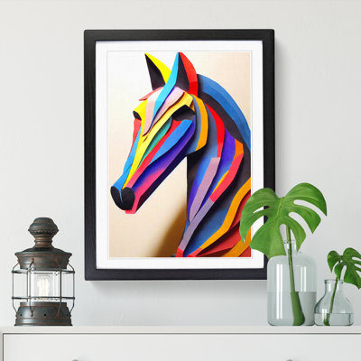 Andelka Horse Painting Paper Mache - Picture Frame Print