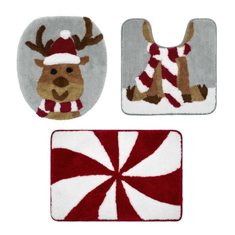  Ensemble de 3 tapis Reindeer