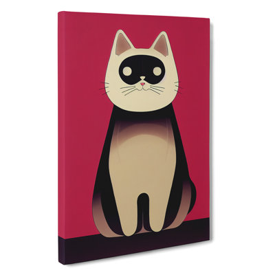 Modern Cat No.1 Abstract - Wrapped Canvas