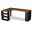 All-Solid-Wood L-Shaped Desk with Bookcase-114324178