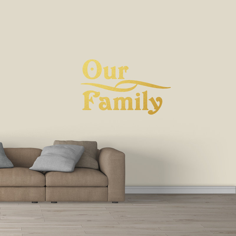 Adhésif décoratif «Our Family», Or