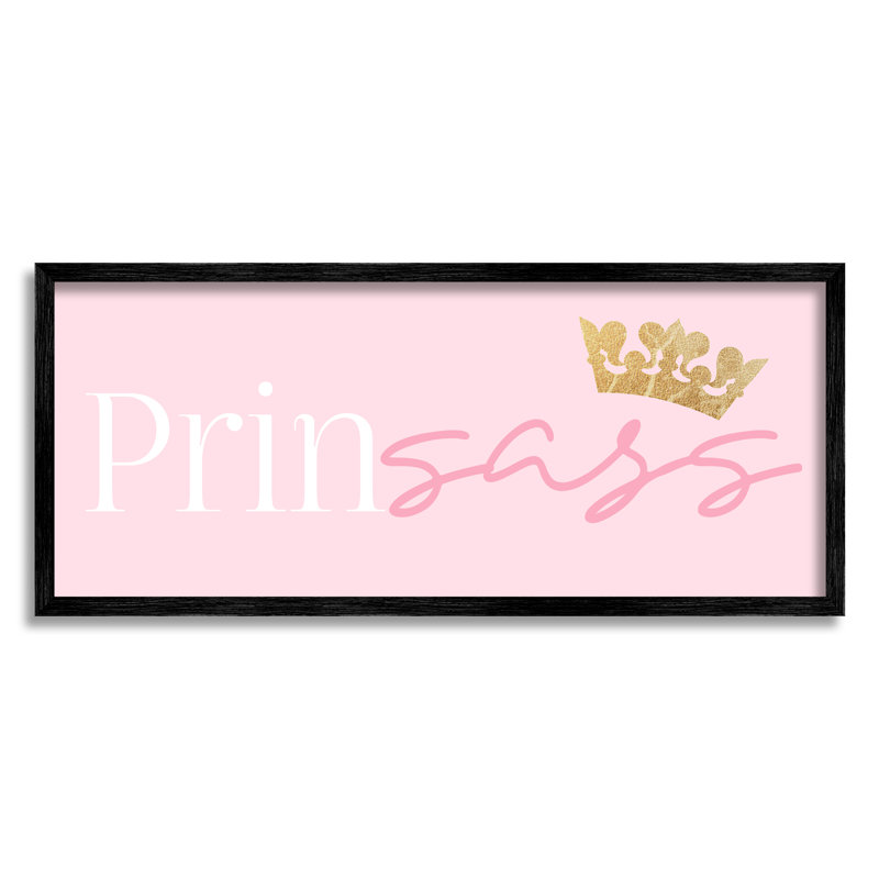 Art princesse Sassy, H 10 po x l 24 po x P 1,5 po, Giclée encadrée noir minuit
