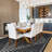 Modern Black And Cream Geometric Area Rug-1497642572