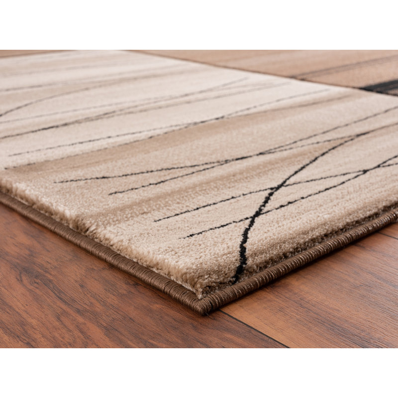 Tapis brun / beige Anjolie, Rectangle 8 pi 1 po x 10 pi 5 po