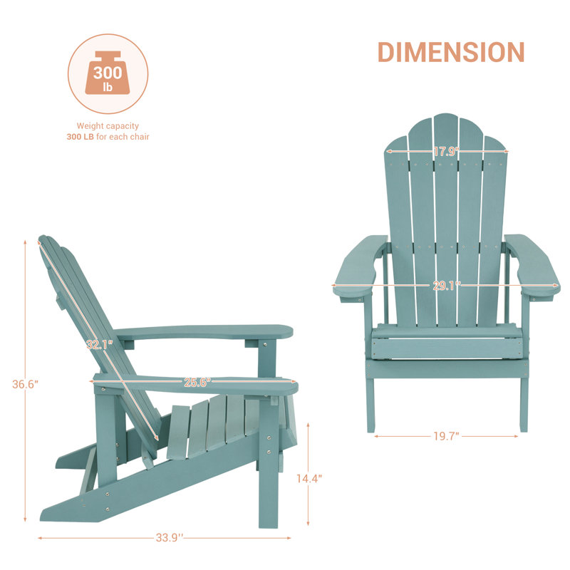 Chaise Adirondack Solvejg, Bleu lac