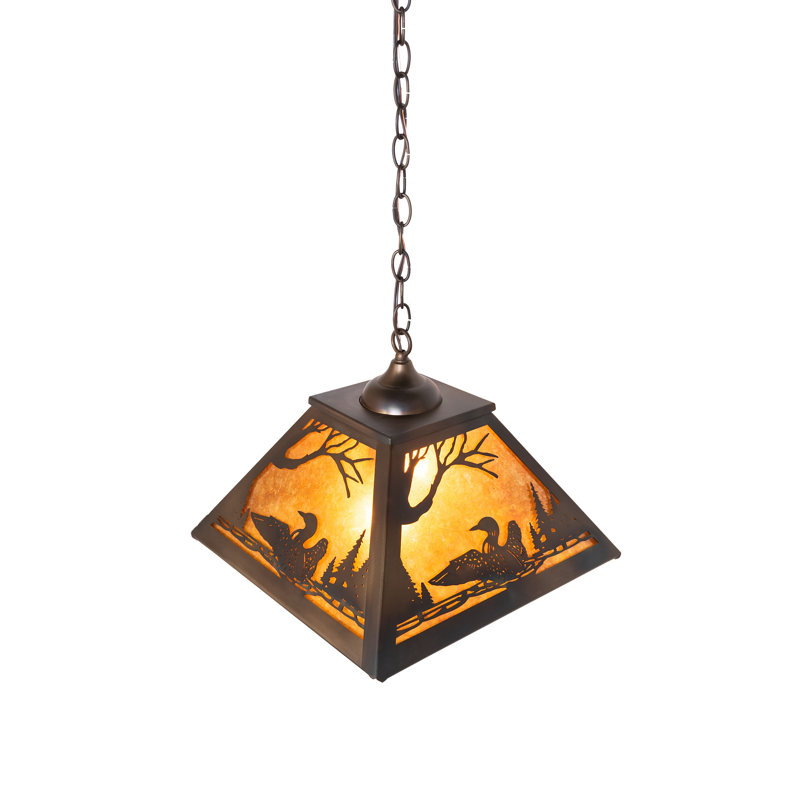 Luminaire suspendu carré 16 po