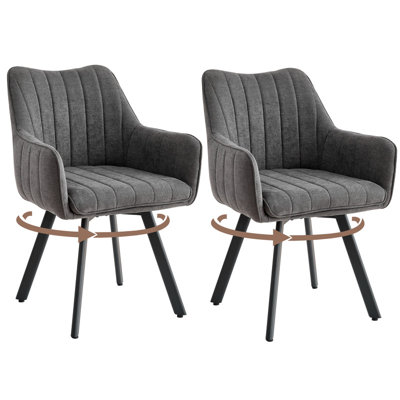 Linen Blend Upholstered Armchair