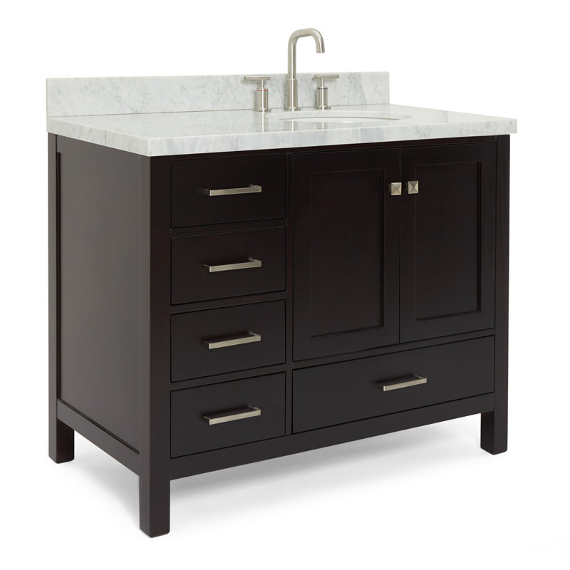 Ensemble de meuble-lavabo simple Cambridge, Espresso, 43"