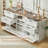 63"W Farmhouse Vintage Large 3+4 Drawer Dresser With LED Light, Retro Chest Of Drawers For Bedroom, Wood Rustic 7 Storage Organizer, TV Stand For TVs Up To 75"-1186926970