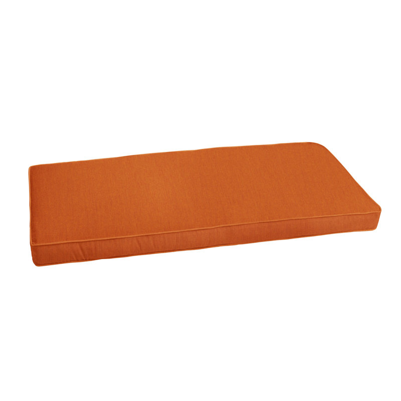Coussin de banc d'extérieur en Sunbrella Osprey, 60" W x 19" D, Toile Sunbrella® rouille