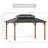 Hamilton 10' x 14' Hard Top Gazebo With Solar Self Powered LED Lights, Mosquito Netting And Canopy Hook