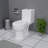 White Child Potty Training Toilet with Push Button Flush